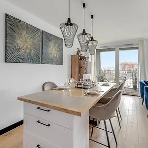 Apartment Chlebova - Riverside View Terrace, Free Parking, Gym & Kidsplay By Downtown, Danzig